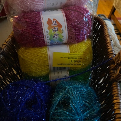 Knit Clover Scrubby Brush Yarn,scrubbies Scrubber Yarn, 100% Polyester ...