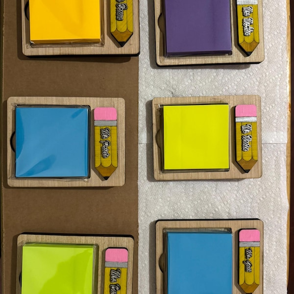 Teacher Pencil Sticky Note SVG | Laser Cut File - Etsy