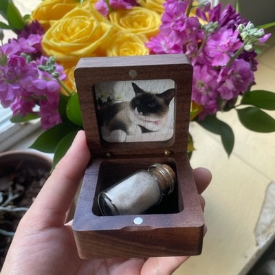 Custom Wooden Pet Fur Keepsake,wooden Pet Ashes Box,personalized Pet ...