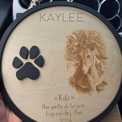 Custom Laser Engraved Pet Memorial Sign 3D Paw Print Personalized ... - Engraved Pet Sign Ideas