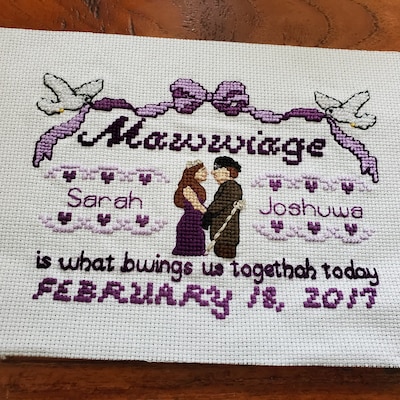 Mawwiage Customizable Instant Pattern - Etsy Canada