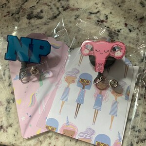 Uterus Badge Reel Ob Gyn Badge Holder L&D Badge Reel Retractable Badge ...