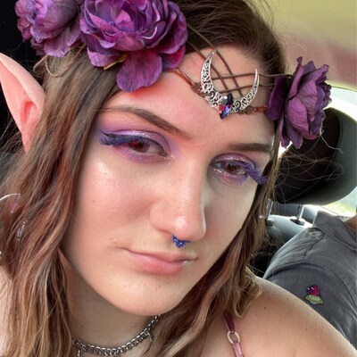 Smoked Amethyst Rose Tiara - Etsy