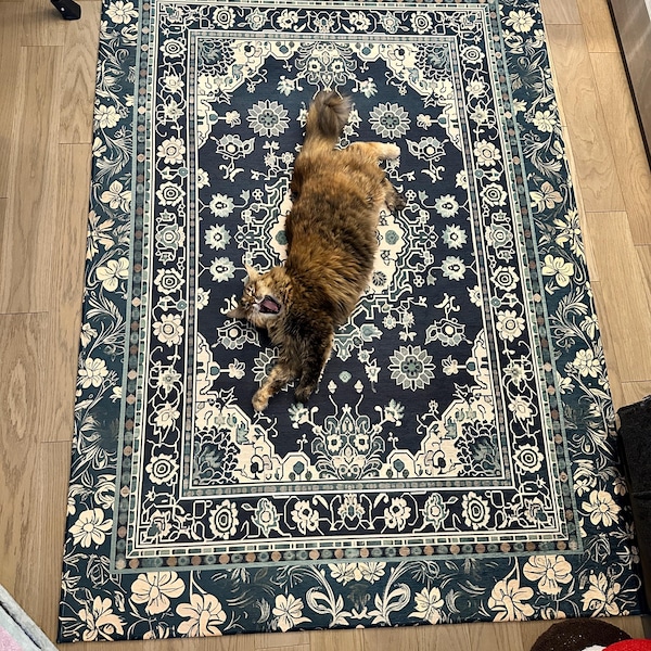 Victorian Gothic Bedroom Rug | Reading Nook Cozy Floor Rug Ornate ...