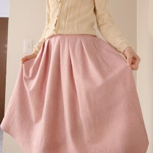 Pleated Midi Skirt, Wool Skirt, Winter Skirt, Knee Length