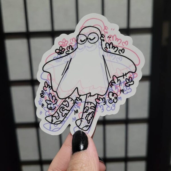 Glitchy Dream Ghost Waterproof Sticker! - Etsy