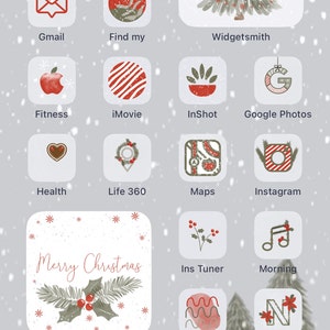 Beige Christmas Ios14 App Icons Winter App Icons iPhone Christmas IOS ...