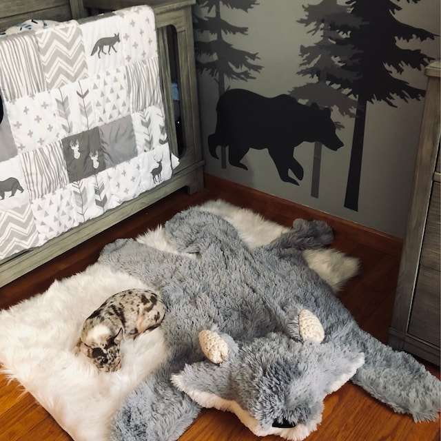 Rug Baby Room Fox Theme Carpet Mountain Rug For Nursery Grey Fox