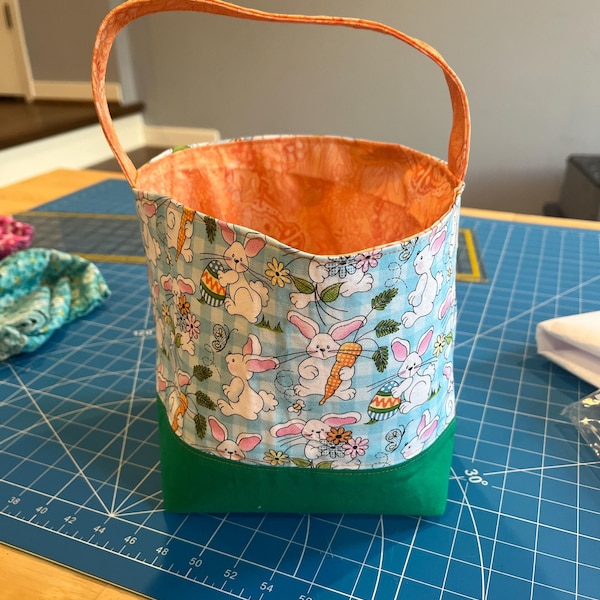 Easter Basket PDF Pattern – Reversible Basket in 3 Sizes, DIY Easter ...