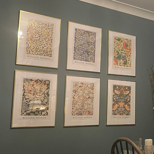 Set of 6 William Morris Prints, Art Nouveau Decor, Botanical Print ...