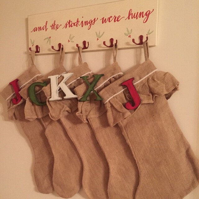 Stocking Pin. Personalized Christmas Stocking Initial pins. Etsy