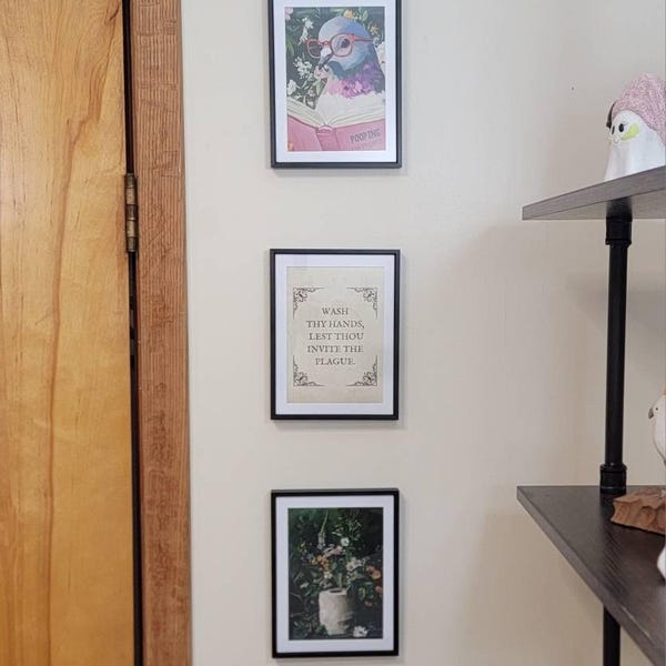 Funny Bathroom Art Print Toilet Humor Decor Classical Vintage Style ...