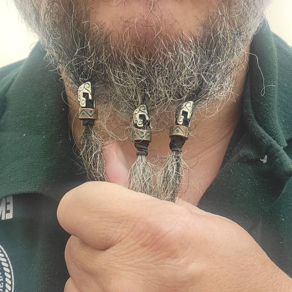 Viking Beard Beads, Helmet Hair Beads, Viking Helmet Beard Rings ...
