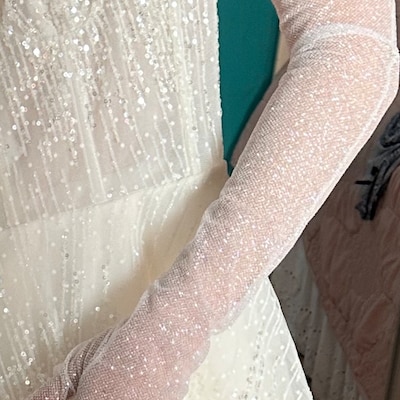 Opulent Elegance: Burlesque Transparent Shiny Robe for the Bride's ...