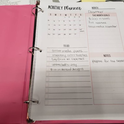 Daily Weekly Monthly Planner Printable Classic HP Digital Big - Etsy