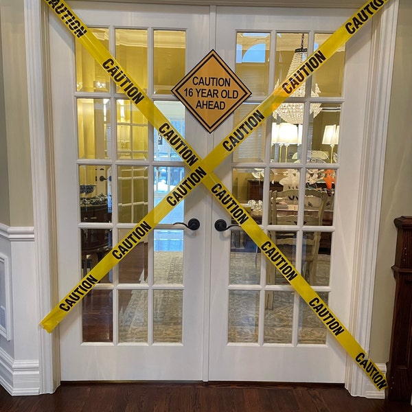 Caution Sign, Party Sign 2 Year Old Ahead, 1 Year Old Ahead, 3 Year Old ...