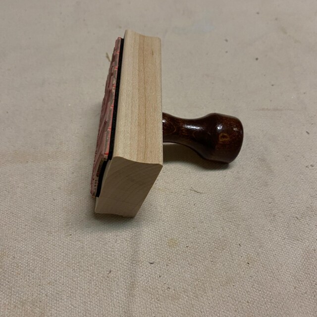 Sello De Goma Con Mango De Madera, Momento Especial Clásico