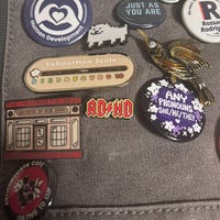 ACDC Inspired ADHD Enamel Pin | Neurodiversity Enamel Pin for ADHD ...