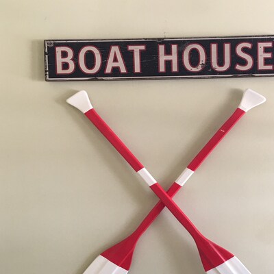 Custom Distressed "The Boat House" Sign – Rustic Handmade Vintage Wood Decor