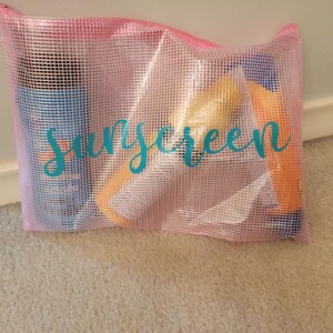 Sunscreen Storage Bag Custom Water Resistant Zipper Bag - Etsy