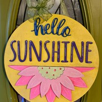 Unfinished Wood Round DIY Kit Howdy Y'all Handkerchief Door Hanger ...