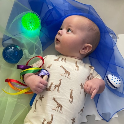 CREATE YOUR OWN Baby Sensory Box Baby Toys for Sensory Development ...