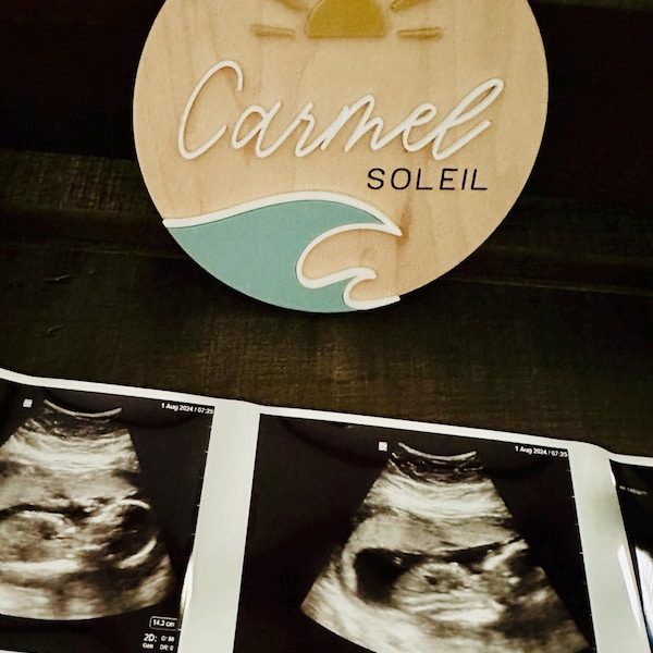 Ocean Waves Birth Stats Board, Baby Name Announcement, Birth ...