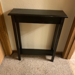 Unfinished 60 Narrow Console Sofa Foyer, Shaker Square Edge Pine