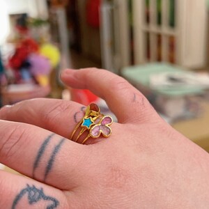 Customer photo from kittenlumps, Pink Tourmaline Fleur Ring, Art Deco Gold Gemstone Ring