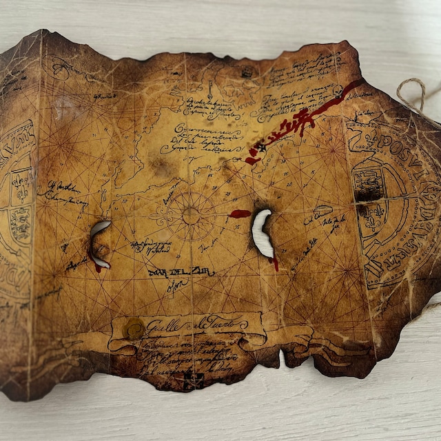 GOONIES 宝の地図 レプリカ グーニーズ MAP GOONIES MAP - Replica of the Goonies Map Handmade From Frames of
