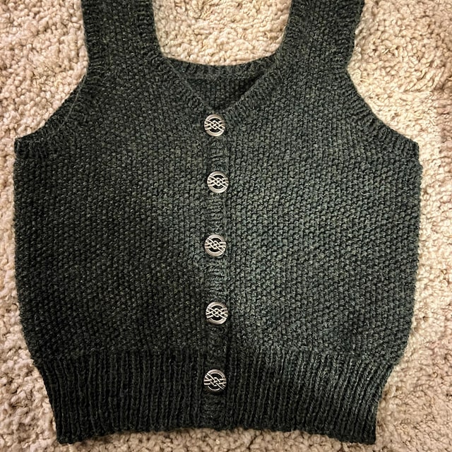 【COGNOMEN】HALF CARDIGAN STITCH KNIT VEST COGNOMEN HALF CARDIGAN STITCH KNIT VEST