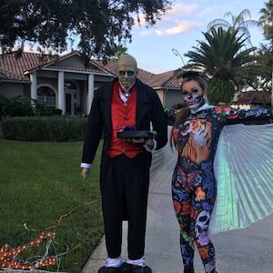 Sexy Money Print Halloween Costume Catsuit