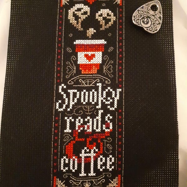 Spooky Reads & Coffee Cross Stitch Pattern, Instant Download PDF ...