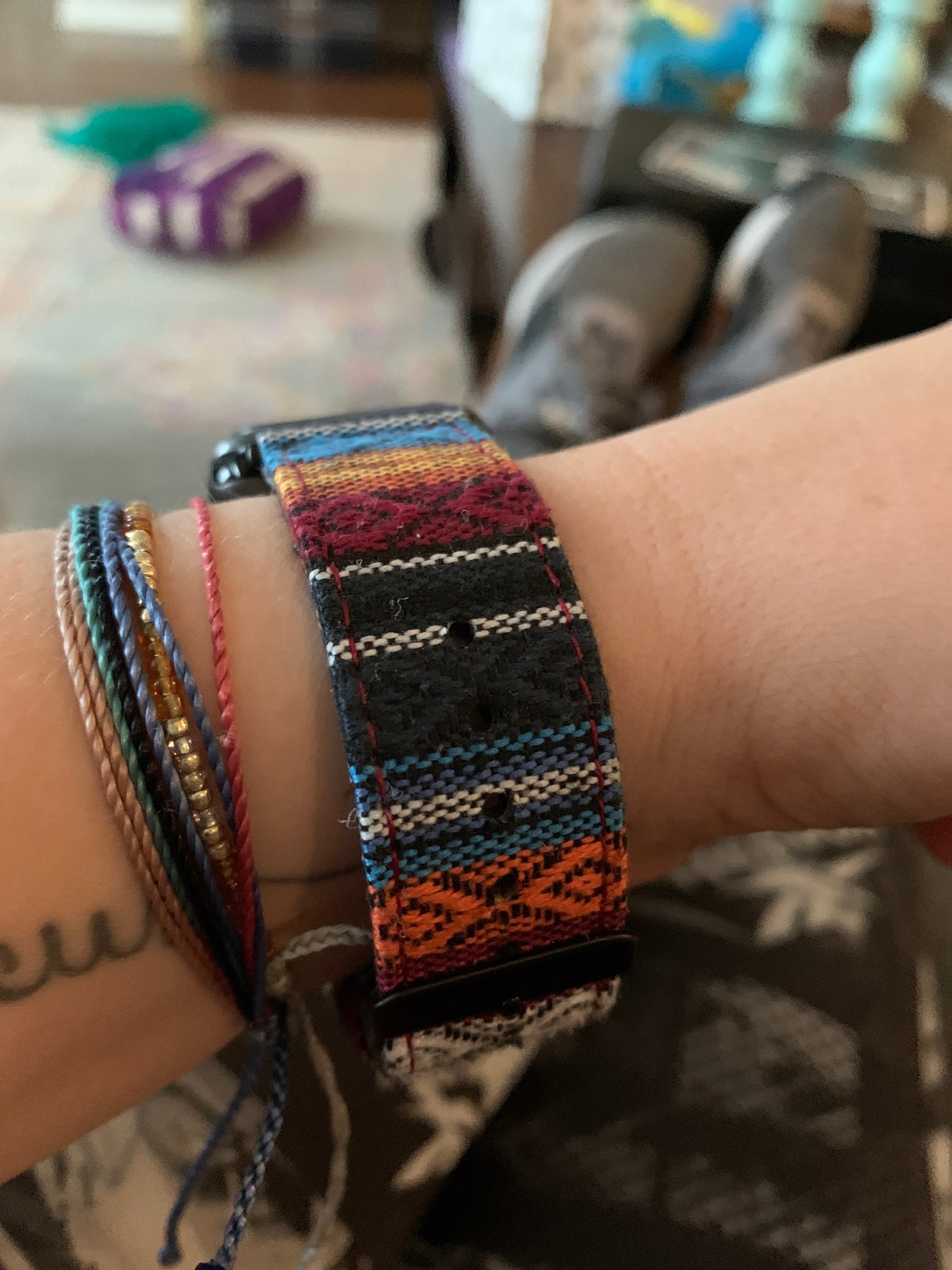 Handmade Apple Watch Strap 9 8 7 6 5 - Vintage & Unisex Design 38mm | 40mm |  42mm | 44mm |