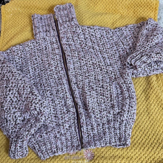 Crochet Jacket Pattern With Pockets and Zipper + Video (PDF