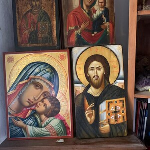 手描きのイエス・キリスト全能者像イコン：シナイ修道院様式（23