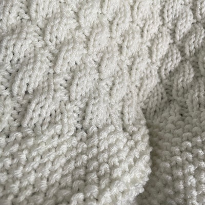 Super Easy Pattern for a Faux Cable Knitted Blanket - Etsy