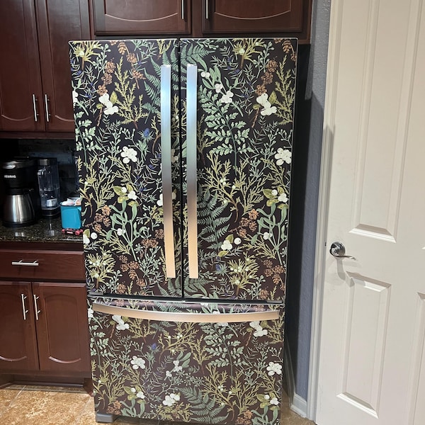 Magnetic Fridge Wrap, Refrigerator Wrap Vinyl Side by Side, Custom ...