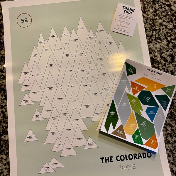 Colorado 14ers Sticker Map | Rocky Mountains | CO Rockies | 14er ...