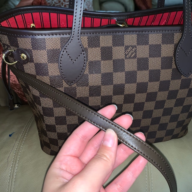 Buy Dark Brown damier Ebene Leather Strap for LV Louis Vuitton