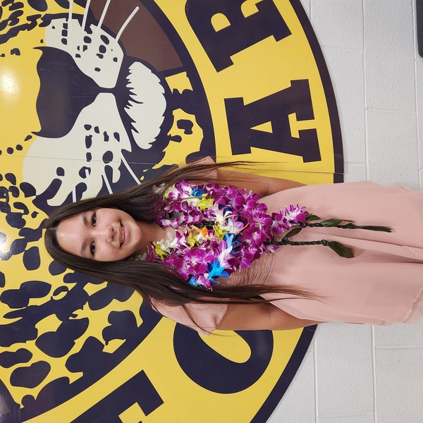 Graduation Lei Pack - Ti Leaf Lei With Orchid Lei Wrap & Double Orchid ...