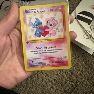 Custom Love Stitch / Stitch & Angel Cards - Etsy