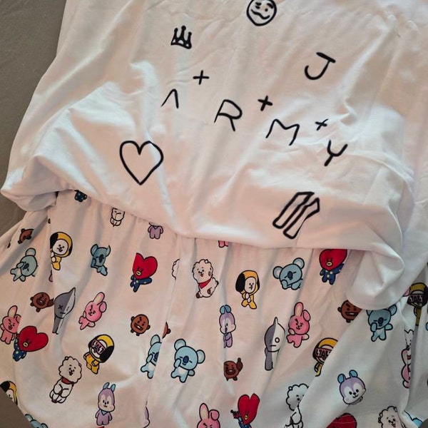 Bt21 Sakura Bts Lace Cami Sleepwear Gift For Fans main image 1