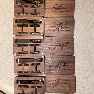 personalised cufflinks and tie pin