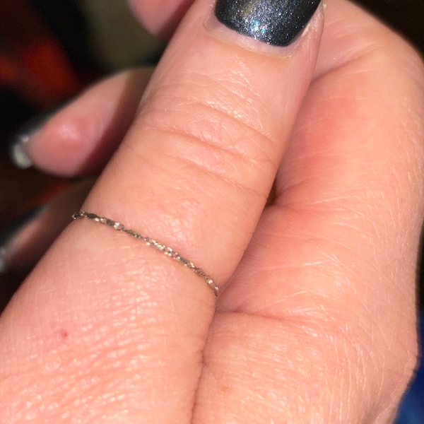 What Is A Raso Chain Pattern Raso Chain Ring, Soft Ring, Minimalist Ring, Dainty Ring, Chain Ring ...