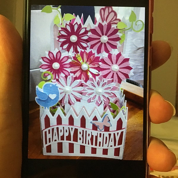 Whimsy Floral Garden Card in A Box 3D SVG - Etsy