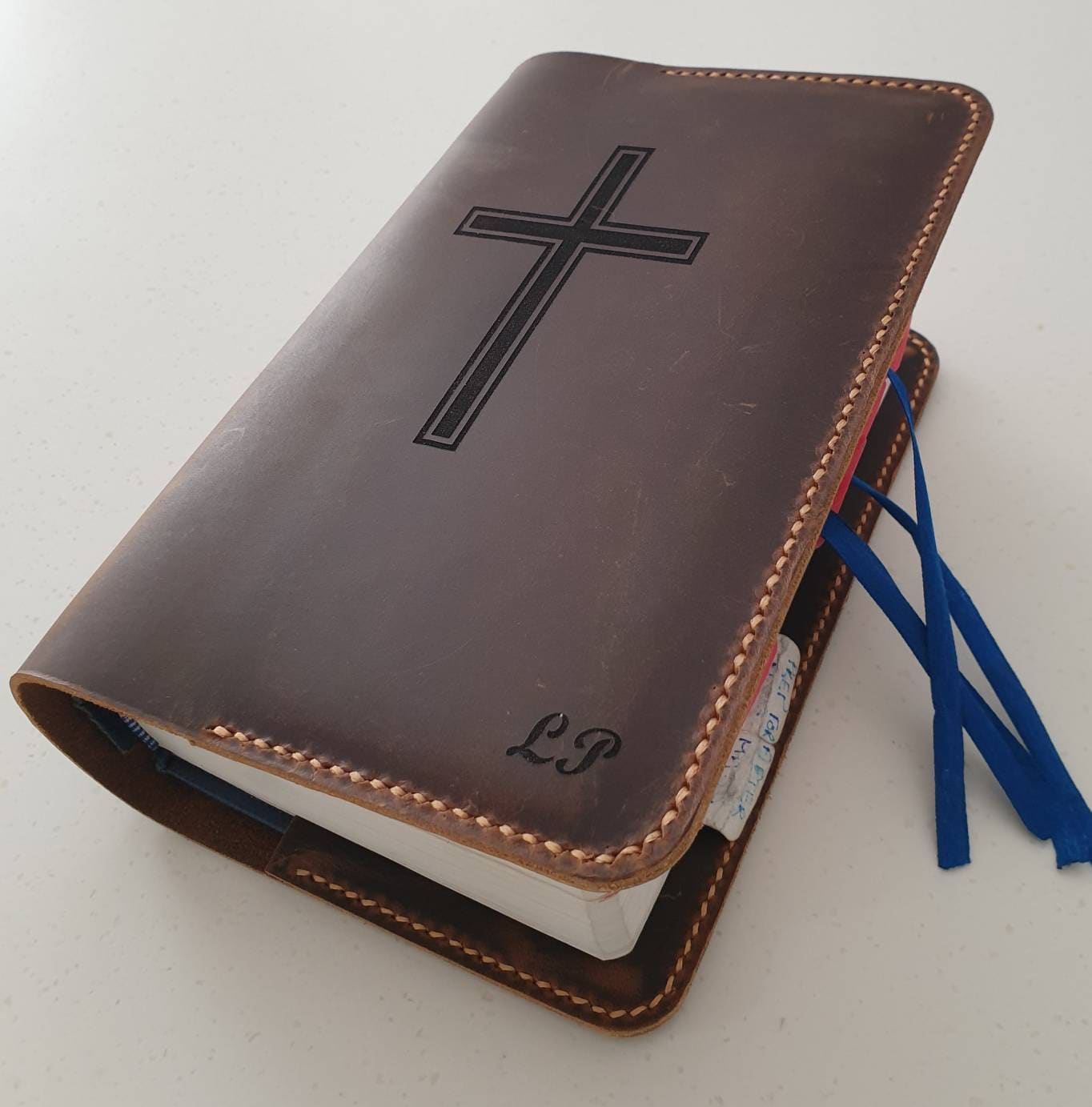 Personalized Leather cover for bible KJV , Custom leather holy bible book case cover christian gifts for men women Z04-LBBC05S