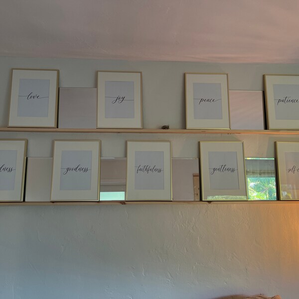 Fruit of the Spirit Wall Art, Bible Verse Print, Set of 9, Christian ...
