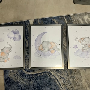 Nursery Wall Art Animals, Baby Room Decor Navy Blue, Baby Room Decor ...