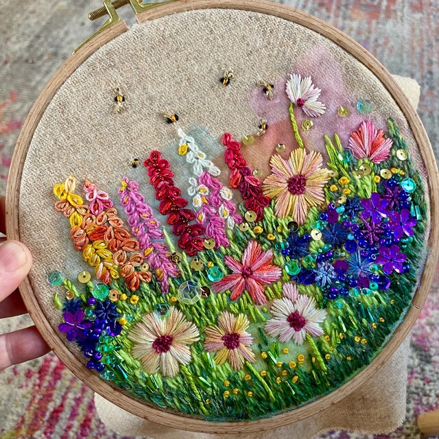 コスモスとキンギョソウの刺繍キット - Etsy 日本